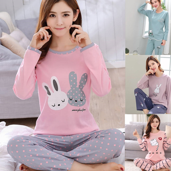 Girl wearing Cute Print Pyjama